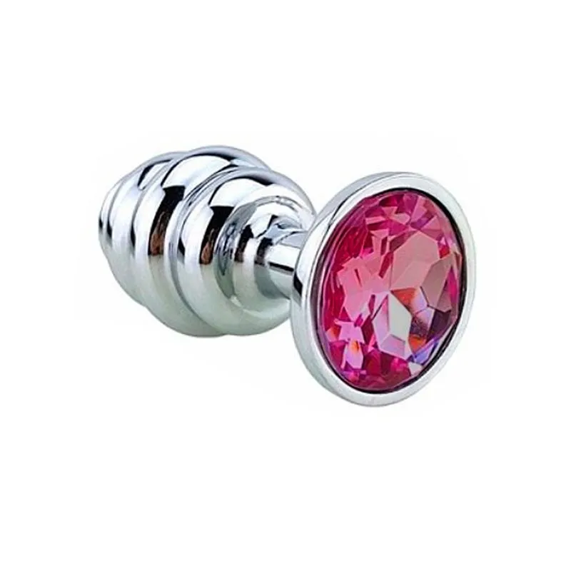 Plug Anal de Aço Inoxidável Escalonado com Cristal Sexy Import