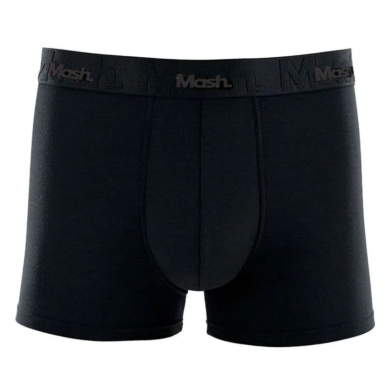 Cueca Boxer Basic Modal Mash Cueca Boxer Preto PT02 Tamanho M