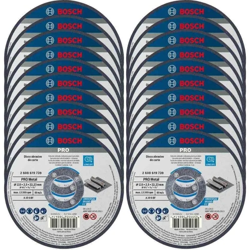 Disco De Corte 7pol Furo 7/8pol Pro Standard 20 Unidades Bosch