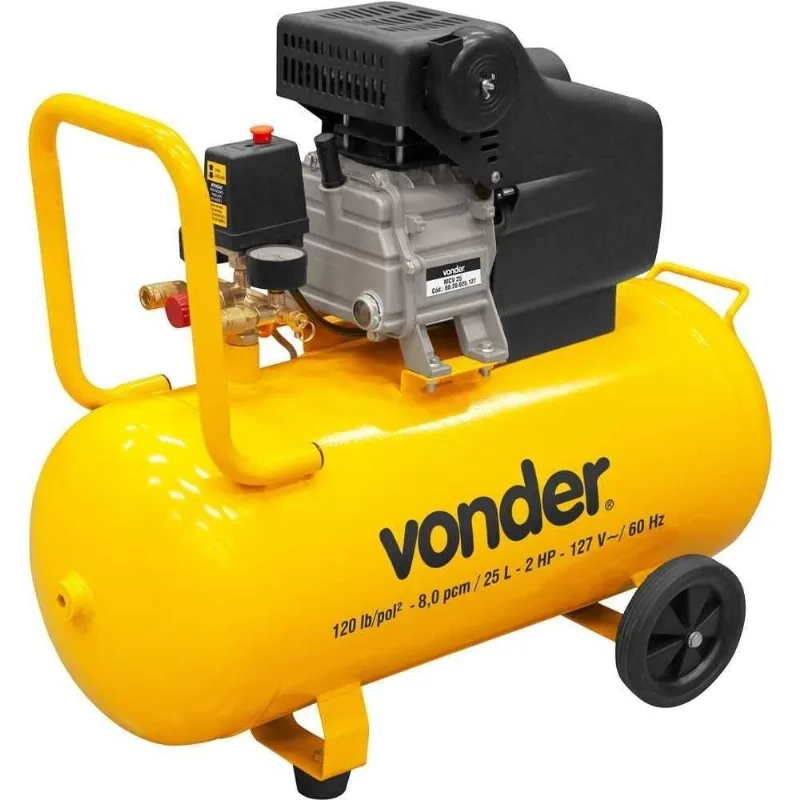 Motocompressor De Ar 8,0pcm 25 Litros Mcv-25 Vonder 110v