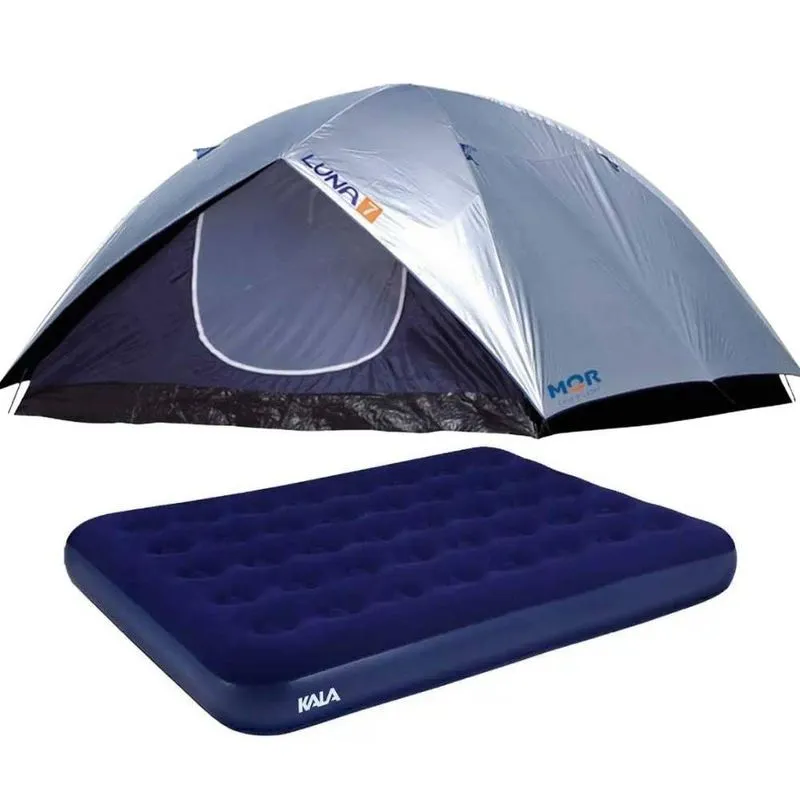 Barraca Para Camping 7 Pessoas Luna Com Colchão Inflável De Casal Kala