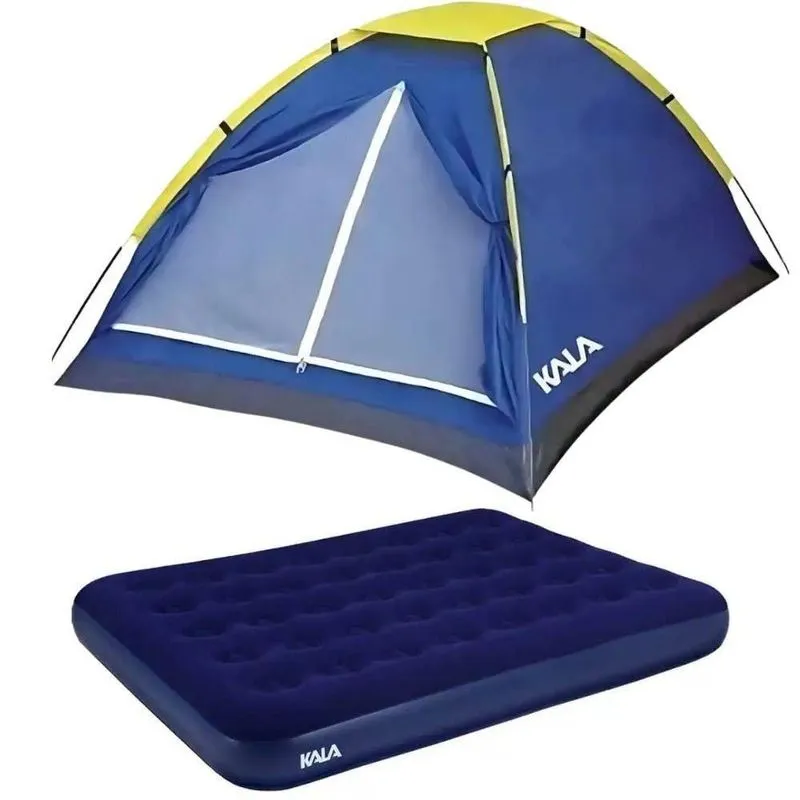 Barraca Para Camping 3 Pessoas San Valentin Com Colchão Inflável De Casal Kala