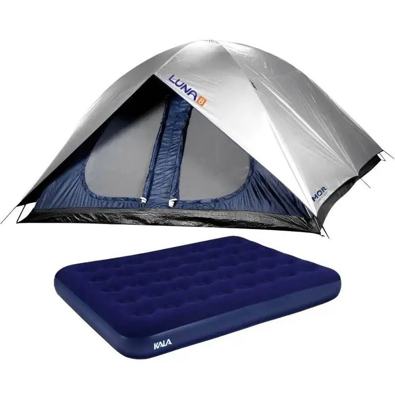 Barraca Para Camping Com Proteção 8 Pessoas Luna E Colchão Inflável Casal Kala