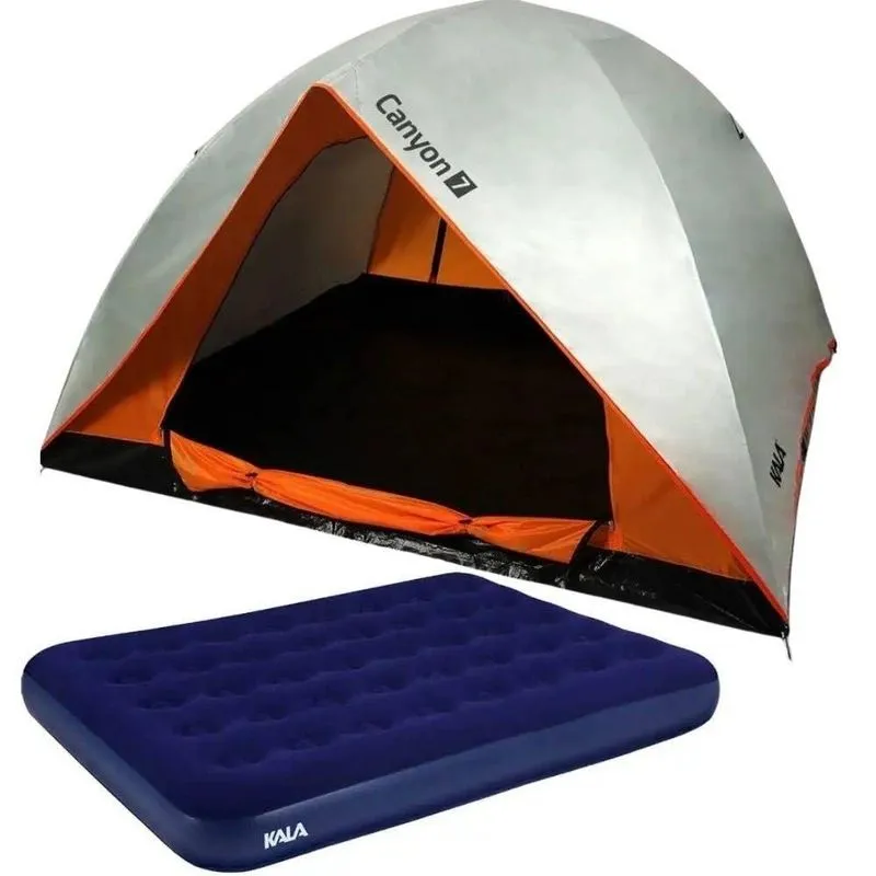 Barraca Para Camping 7 Pessoas Canyon Com Colchão Inflável De Casal Kala