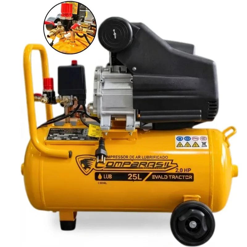Compressor Portátil Lub 8,6 Pés 2,0hp 25l Compbrasil-220v