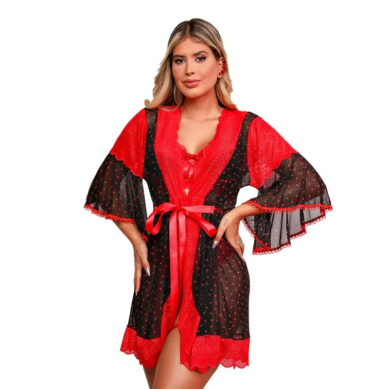 Robe Love em Tule com Detalhes em Renda Dy Girl