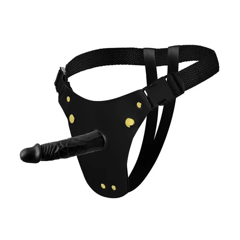 Cinta Peniana com Prótese Pênis Realístico Soulsex Cinta Peniana em Couro Sintético com Prótese Pênis Realístico 16,5x4cm Soulsex