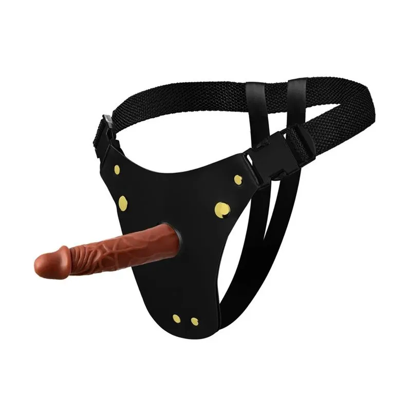 Cinta Peniana com Prótese Pênis Realístico Soulsex Cinta Peniana em Couro Sintético com Prótese Pênis Realístico 16,5x4cm Soulsex