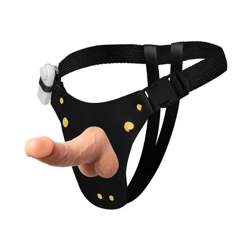 Cinta Peniana com Prótese Realística com Vibro 16,3X4,5cm Soulsex