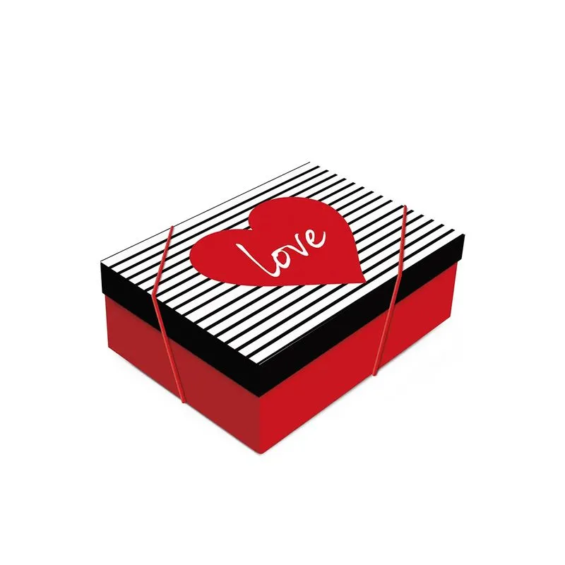 Caixa Retangular para Presente Decorada Cromus - Caixa Retangular P Love