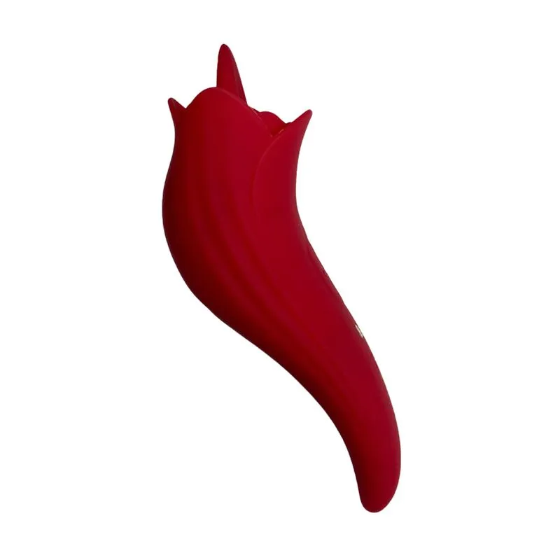 Tongue Flower Estimulador Feminino em Formato de Flor com Língua e 5 Modos de Vibração 3R Import