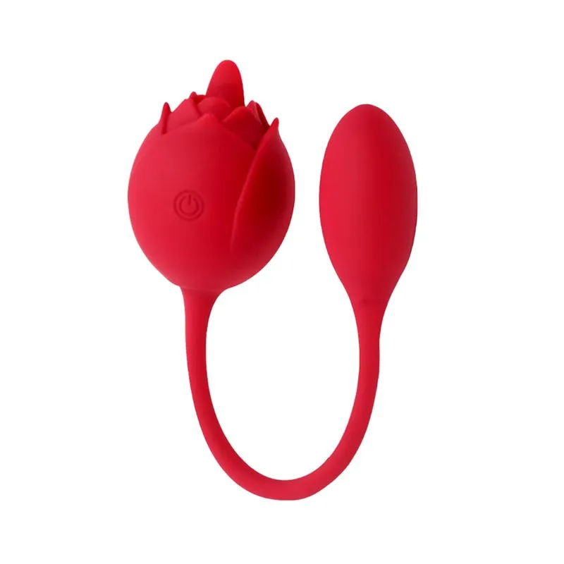 Vibrador Duplo em Formato de Flor com Língua e Penetrador com 6 Modos de Vibração 3R Import