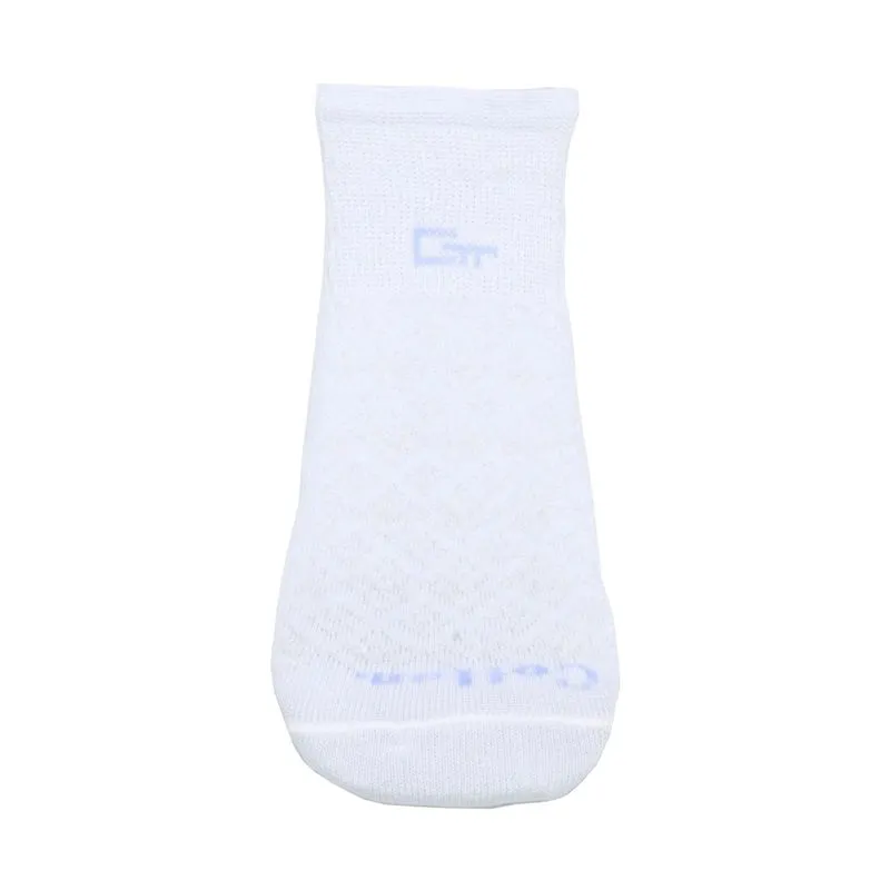 Kit Meia Sapatilha Feminina Fitness com 3 Unidades Cotton Kit Meia Sapatilha Feminina Rosa, Azul e Branca com 3 Unidades Cotton