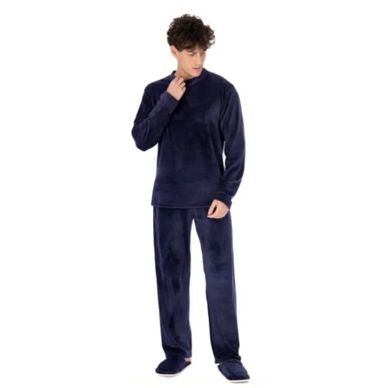 Pijama Fleece Masculino com Manga Longa e Calça Coleção Inverno Victory