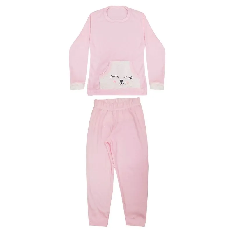 Pijama Kanguru Infantil Menina Manga Longa e Calça Coleção Inverno Victory