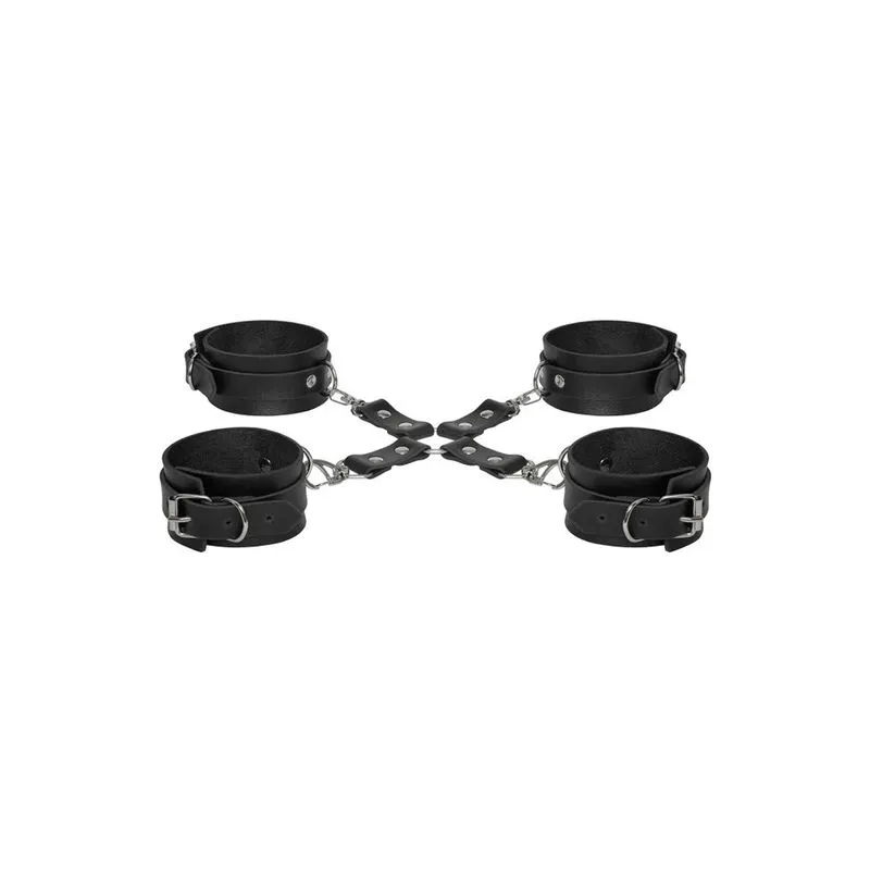 Kit Restrição Hogtie Creta Algema e Tornozeleira Dominatrixxx