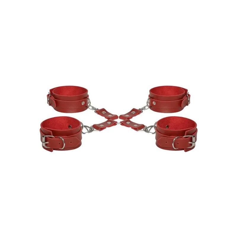 Kit Restrição Hogtie Creta Algema e Tornozeleira Dominatrixxx