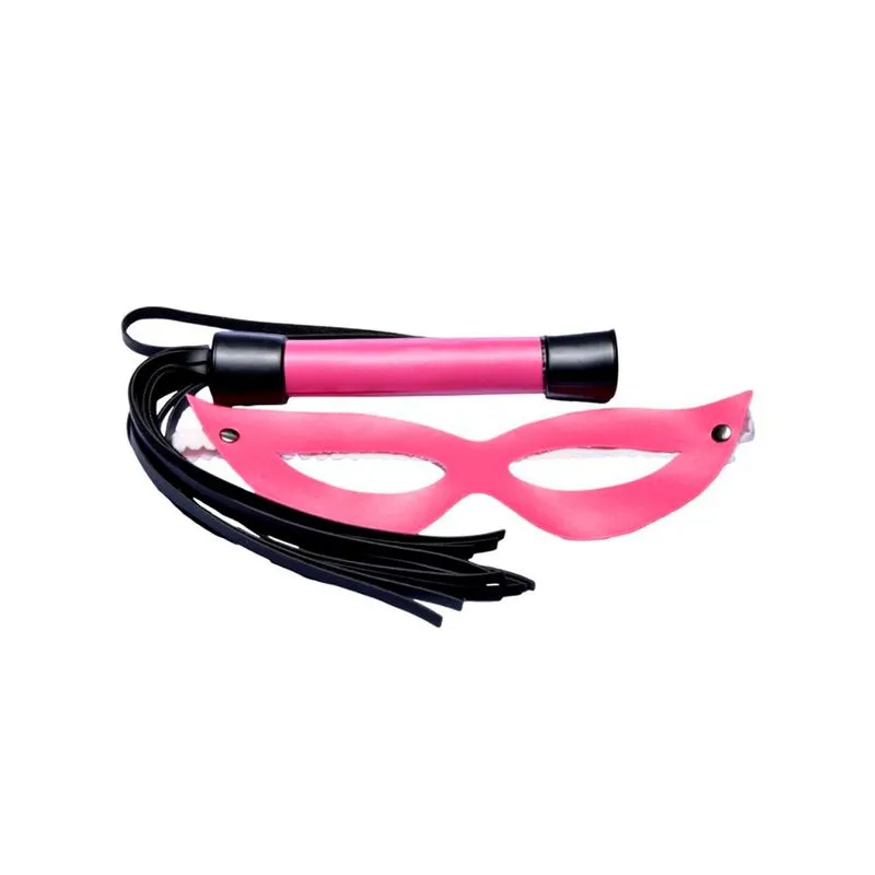 Kit Chicote em Tiras de 20cm e Máscara Tiazinha em Bedin Dominatrixxx