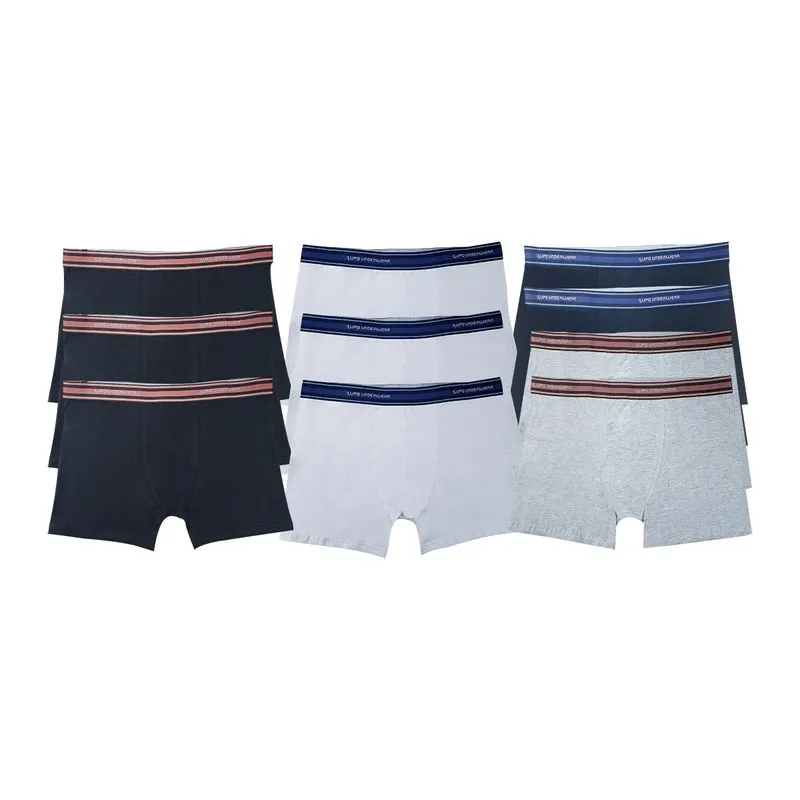 Kit Cueca AM Boxer em Algodão 10 Unidades Lupo