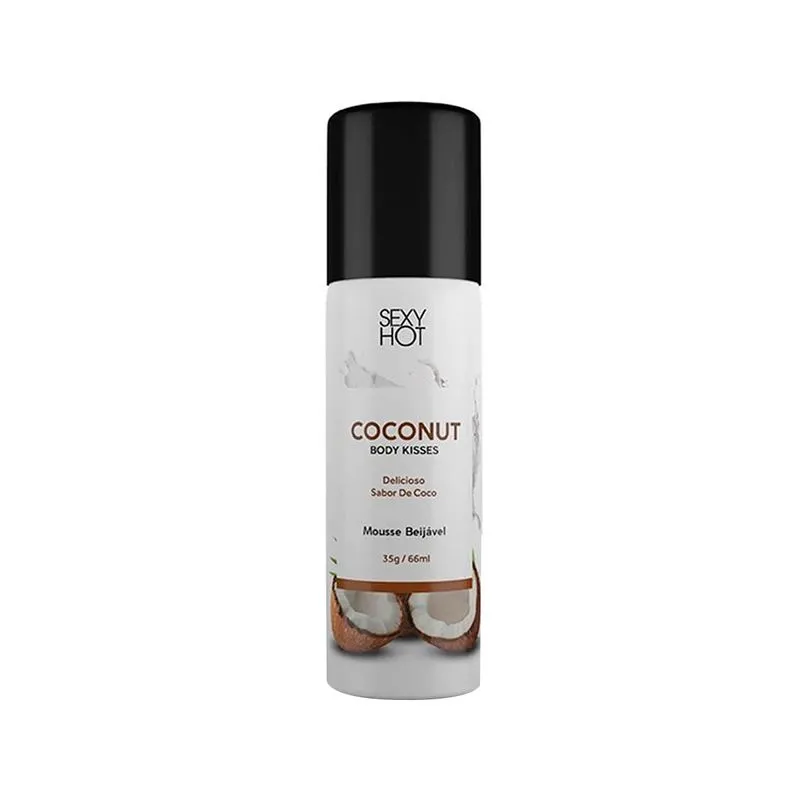 Coconut Body Kisses Mousse Beijável 35g/66ml Sexy Hot