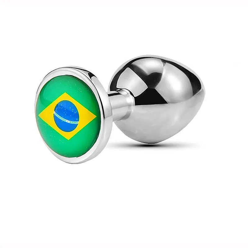 Plug Anal Tamanho P com Bandeiras das Seleções Sexy Import