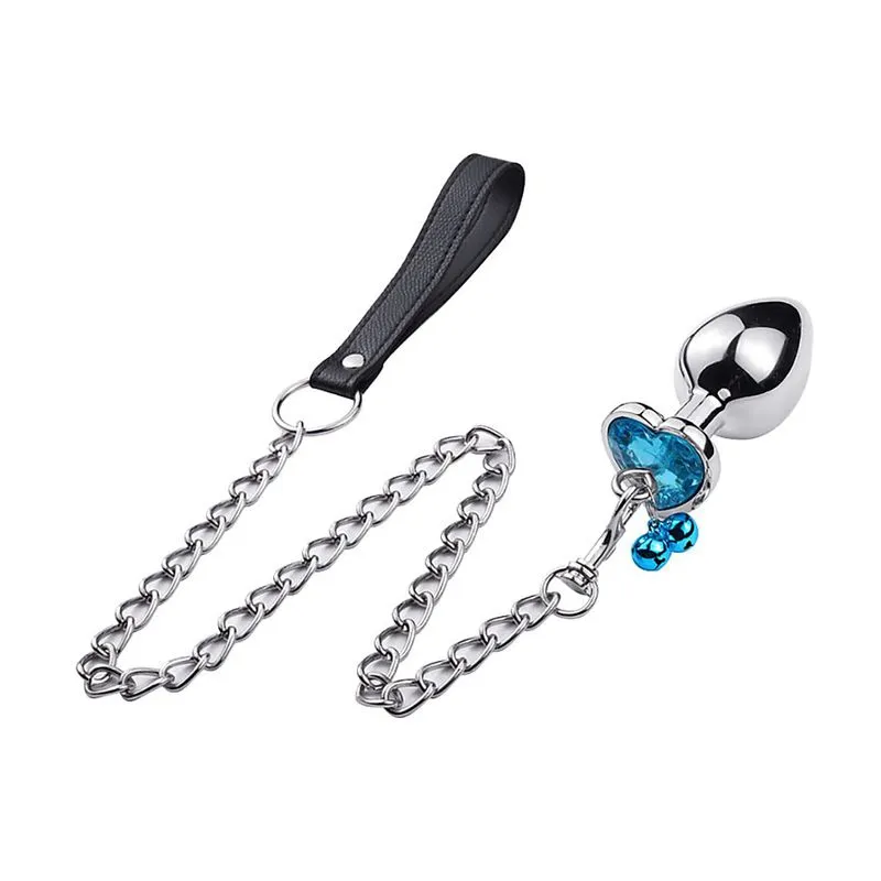 Plug de Coração em Aço com Sino e Corrente Sexy Import