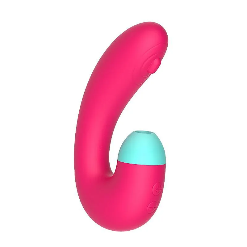 Dika-B Vibrador Ponto G com Estimulador de Clitoris com 10 Modos de Dedilhar e Pulsação Sexy Import