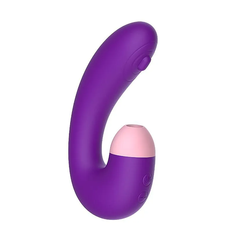 Dika-B Vibrador Ponto G com Estimulador de Clitoris com 10 Modos de Dedilhar e Pulsação Sexy Import