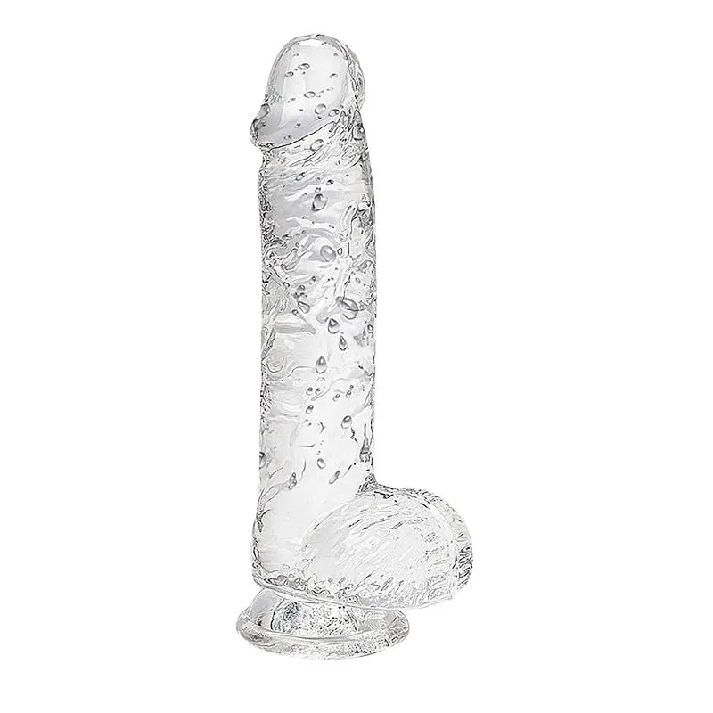 Get Luck Prótese Realística Transparente com Escroto e Ventosa 21,5 x 4,3cm Sexy Import