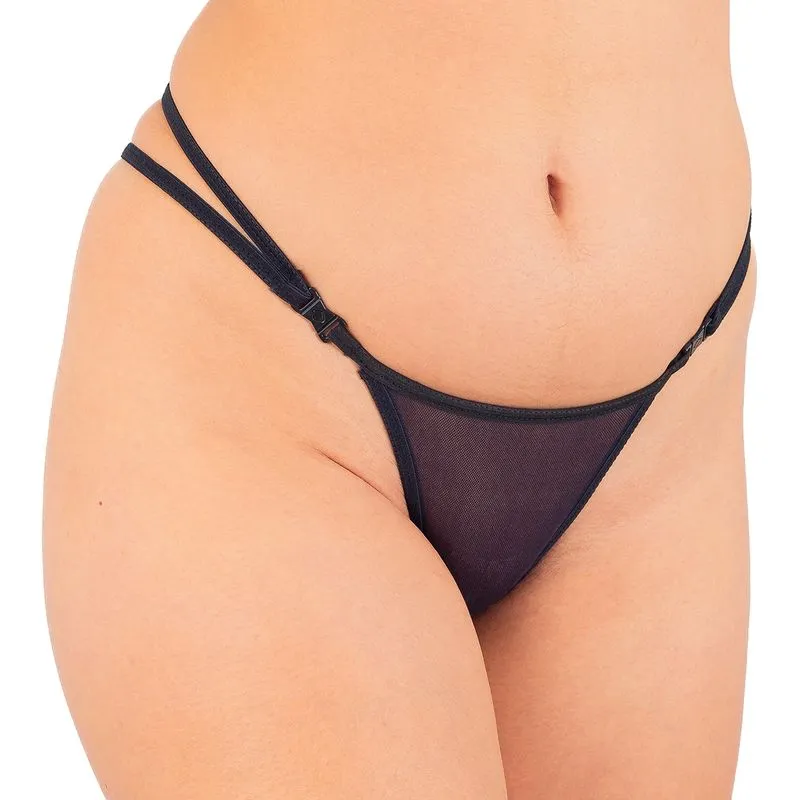 Calcinha Fio Rendada com Duas Tiras com Fechamento Lateral Temiscira Lingerie