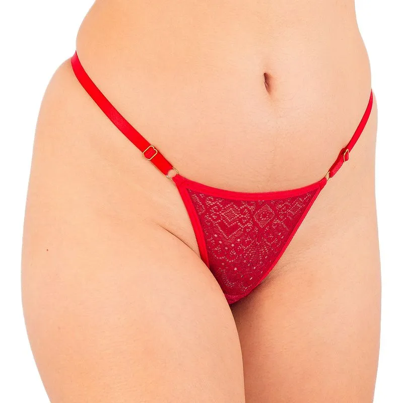 Calcinha em Renda Ajustável "Cachorra" Temiscira Lingerie