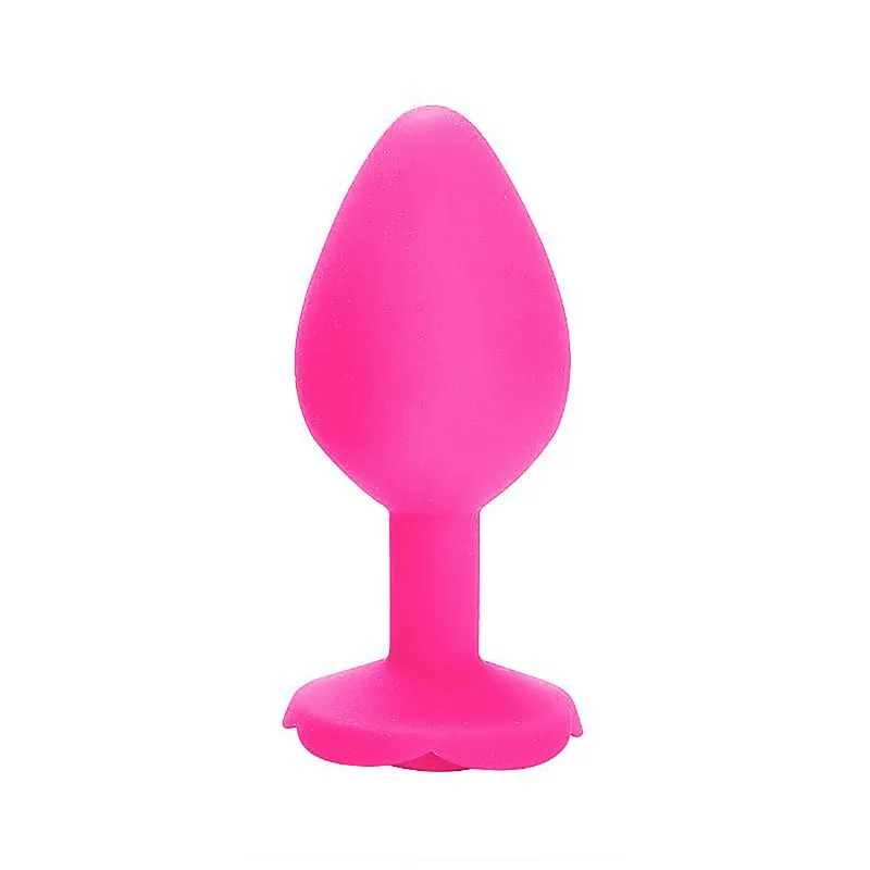 Plug Anal em Silicone Formato de Rosa M 8,5 x 3,5 cm Sexy Import