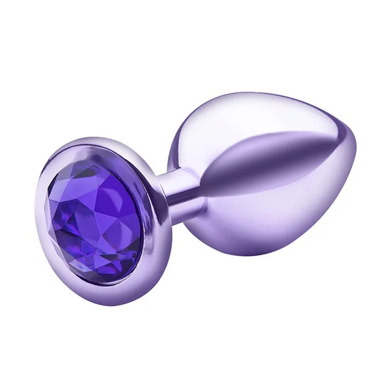 Plug Anal M Metalizado com Pedra Linha Lite Plug Sexy Fantasy