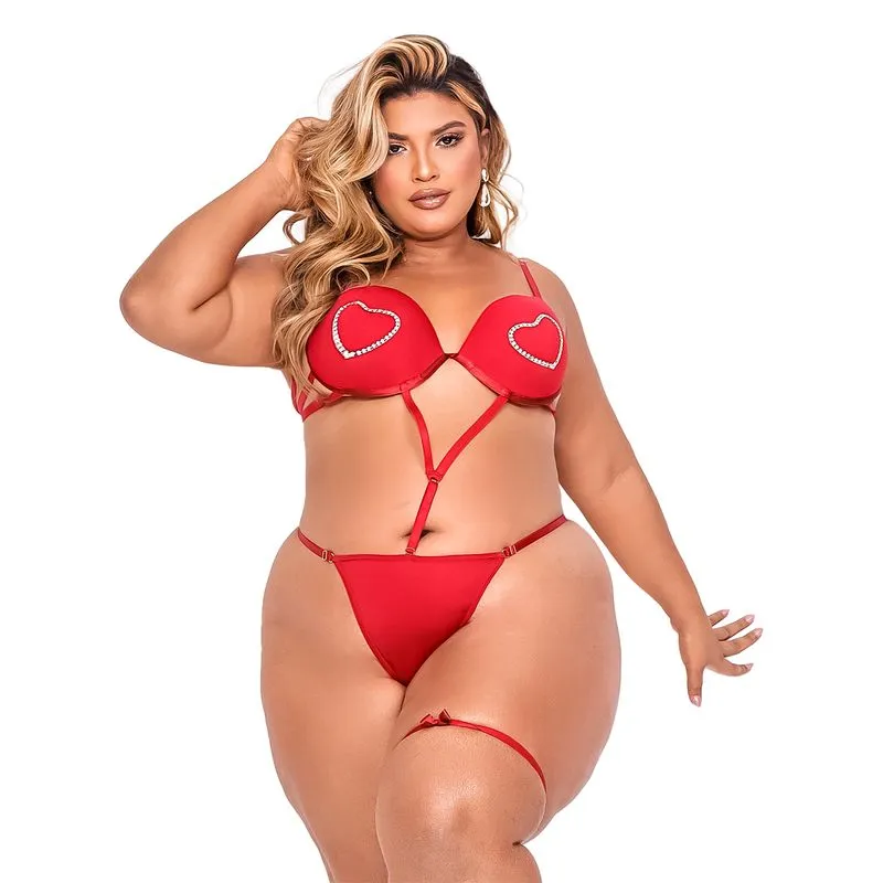 Body Kiss Plus em Cirre com Strass Tallyta Moda Apimentada