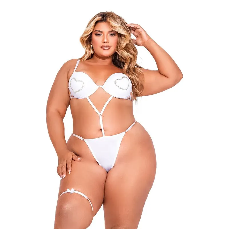 Body Kiss Plus em Cirre com Strass Tallyta Moda Apimentada
