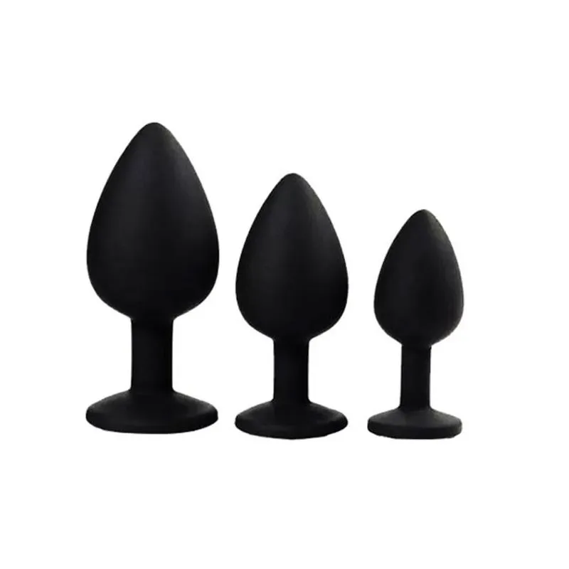 Seamless Butt Starting Kit com 3 Plugs Anal com Pedra 3R Import