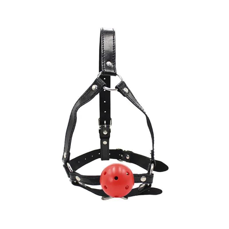 Mordaça com Bola, Argolas em Metal e Testeira Regulável 3R Import