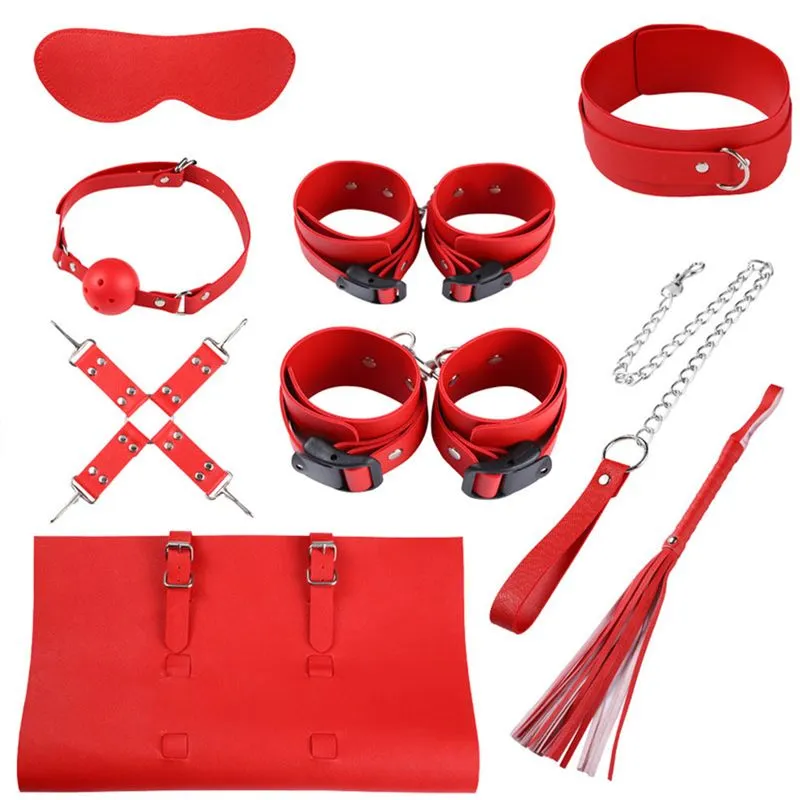 Kit Bondage com 7 Peças em Couro Sintético 3R Import