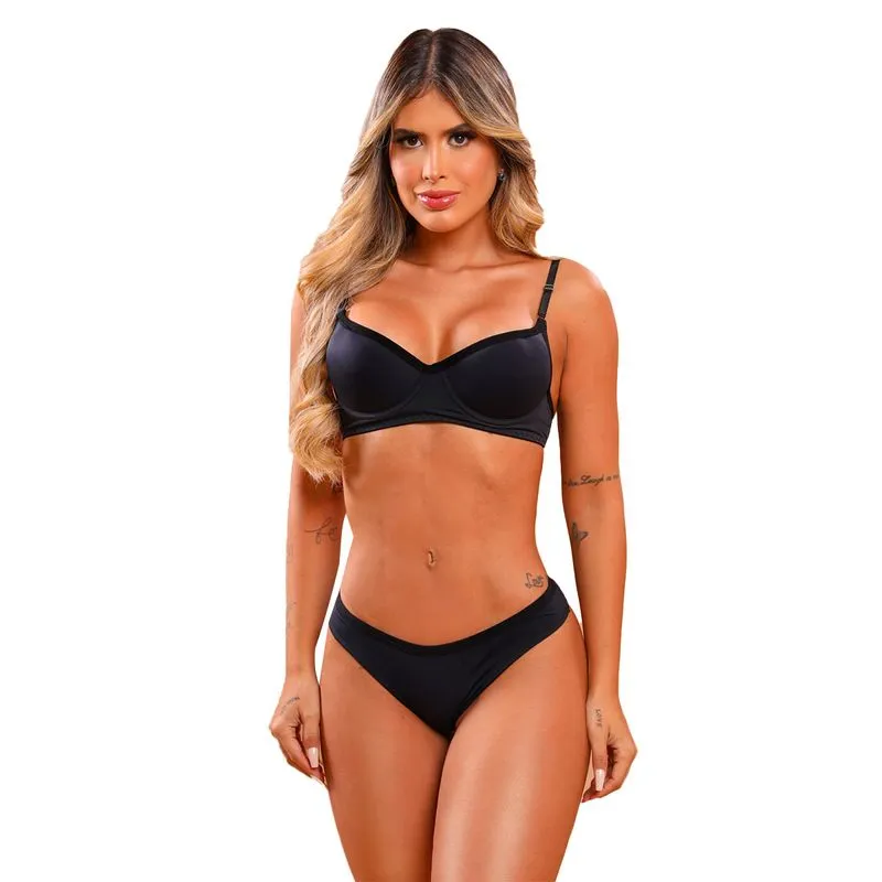 Conjunto Básico com Bojo e Calcinha Cós Largo Dy Girl