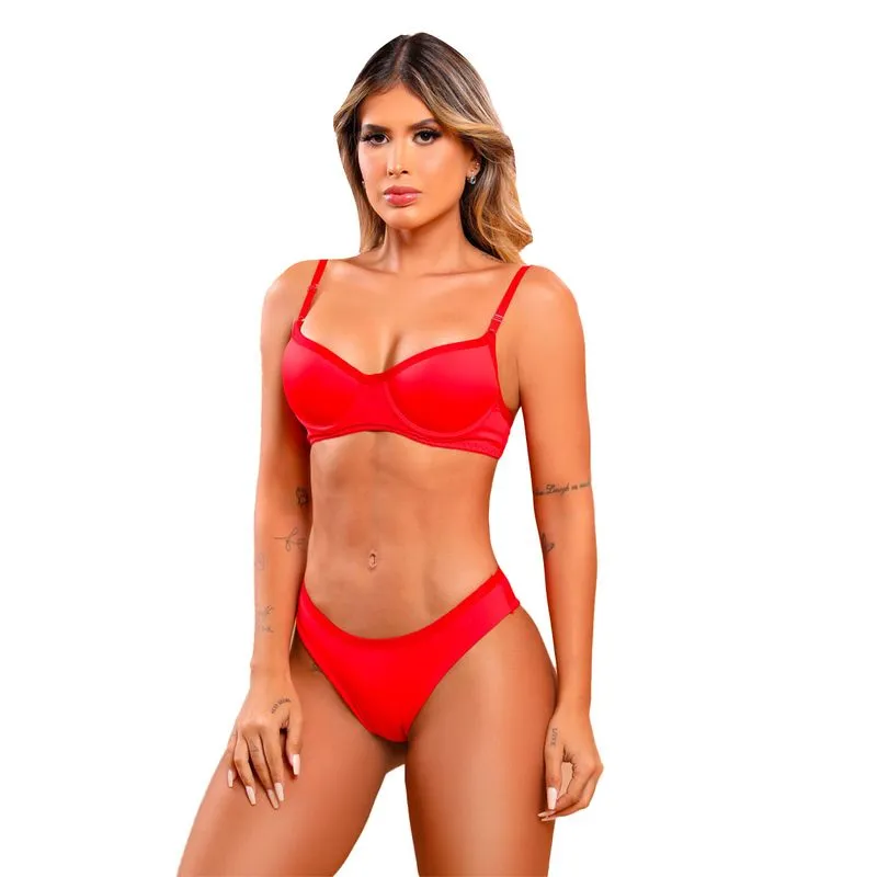 Conjunto Básico com Bojo e Calcinha Cós Largo Dy Girl