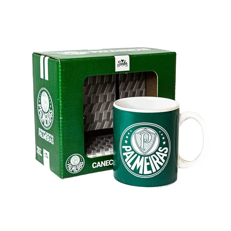 Caneca em Porcelana Palmeiras Maior Campeão Do Brasil 330ml Sude Presentes