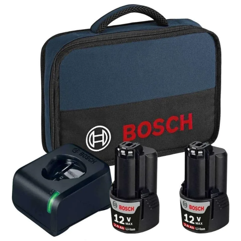 Bolsa Para Ferramentas Com 2 Baterias 2ah 12v E Carregador Bivolt Bosch