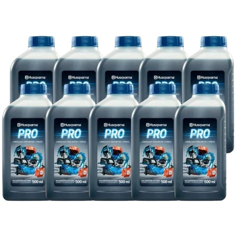 Óleo Lubrificante Para Motor 2 Tempos 500ml 10 Unidades Pro Husqvarna