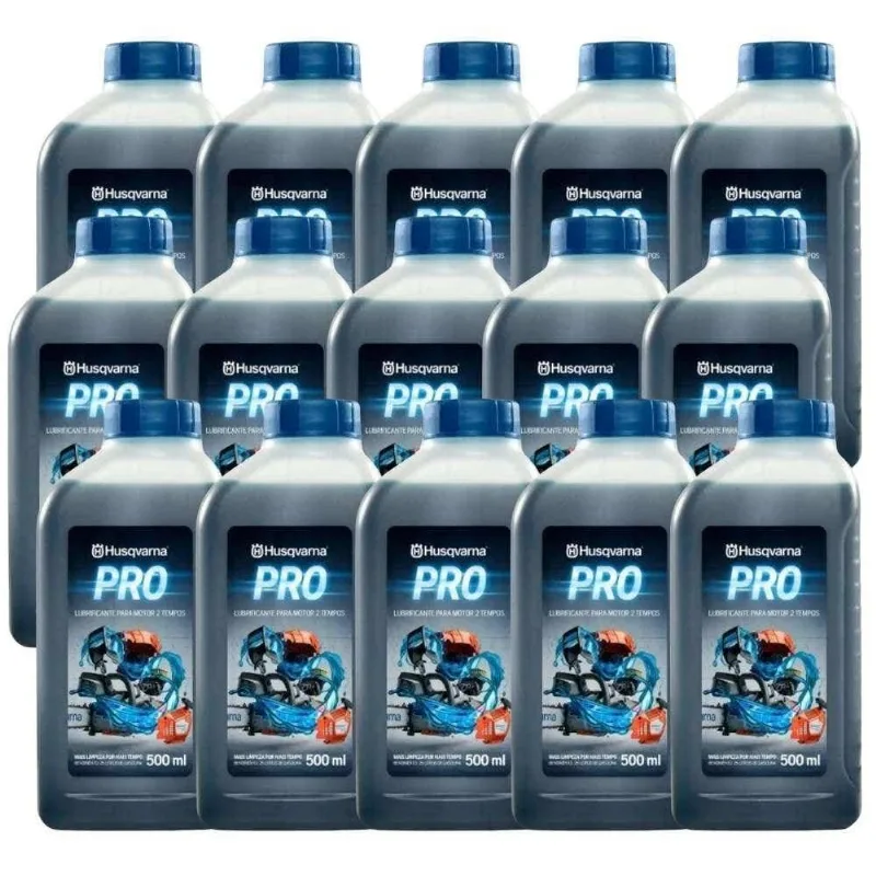 Óleo Lubrificante Para Motor 2 Tempos 500ml 15 Unidades Pro Husqvarna