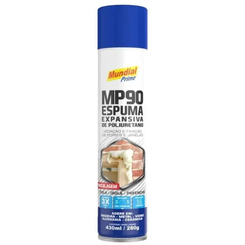 Espuma Expansiva Poliuretano 430ml Mp90 Mundial Prime