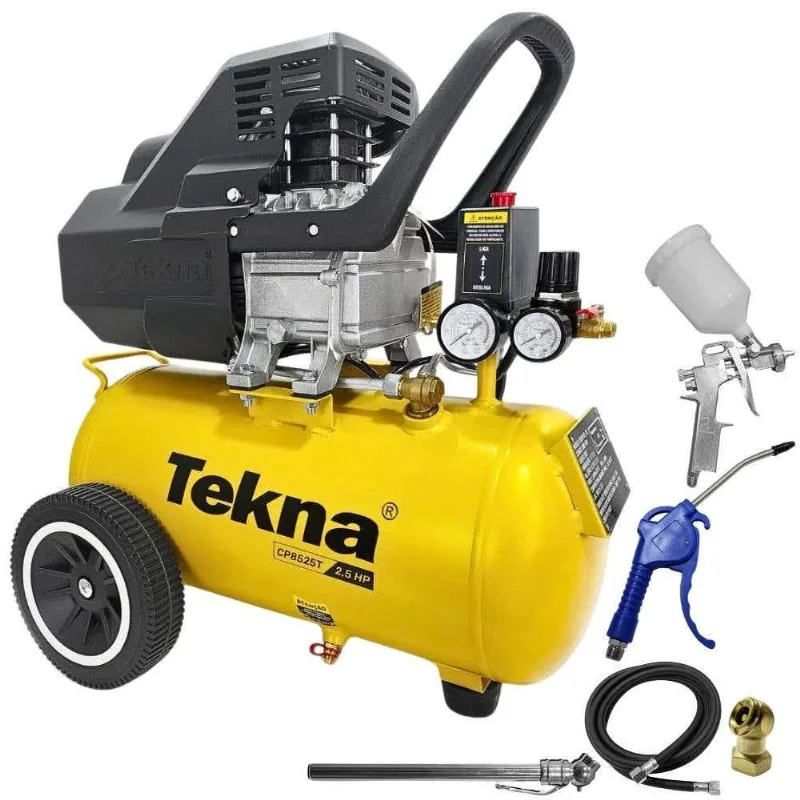 Compressor De Ar 2,5hp 8 Pés 22l Lubrificado Cp8525t Tekna-220v