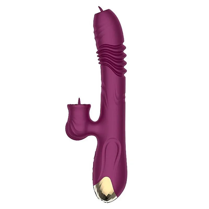 Lord Town Vibrador Ponto G e Clitóris com Língua e 10 Modos de Sobe e Desce Sexy Import