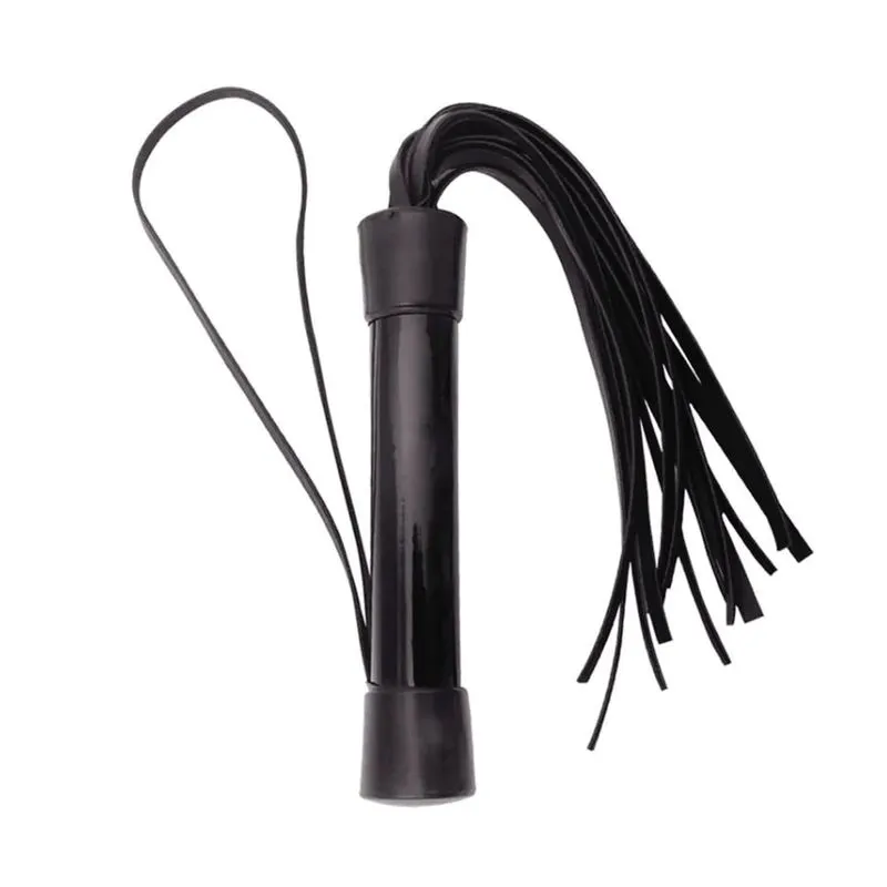 Chicote Verniz Tiras de 20cm Dominatrixxx Chicote Verniz Tiras de 20cm Preto Dominatrixxx
