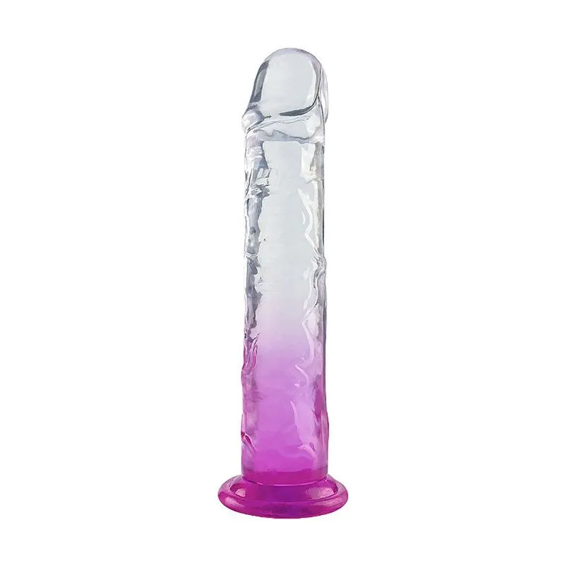 Dildo Realístico Flexível e Transparente 19,5x3,8cm Sexy Import