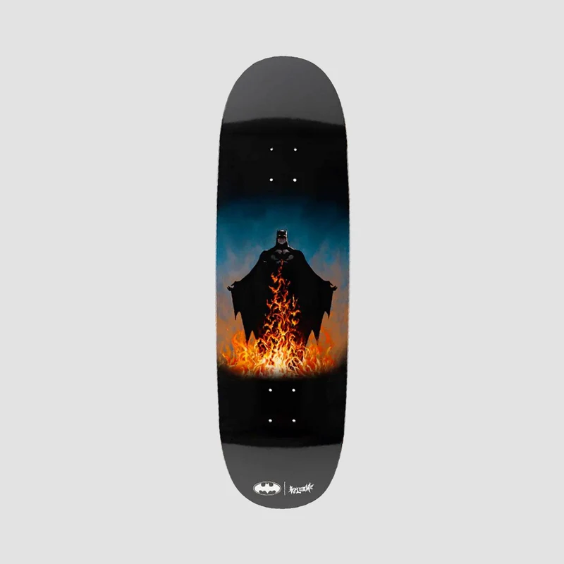 Welcome X BATMAN Bat Flames on Boline 2.0 Skateboard Deck Black - 9.5" 9.50 Inches / Black